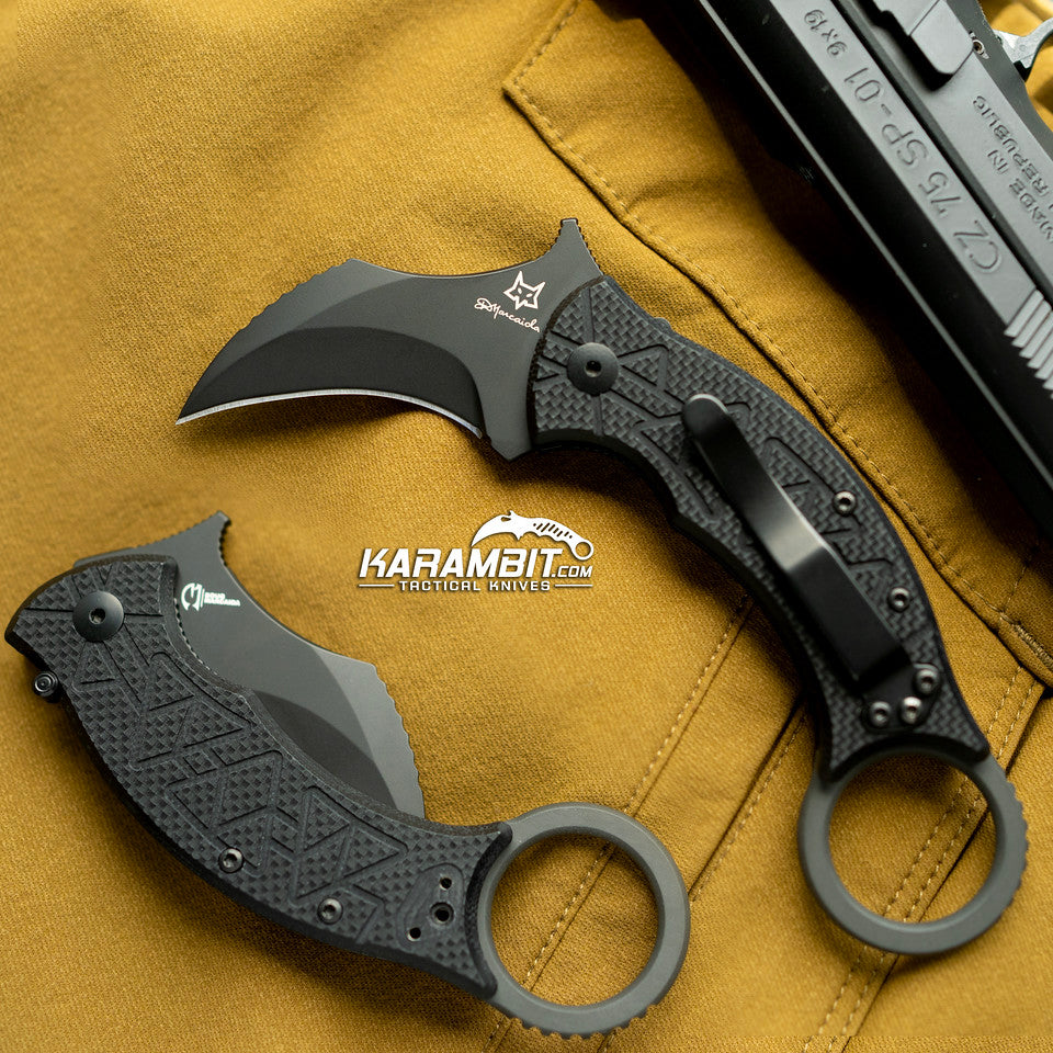 Fox 802 Tribal K Marcaida Folding Karambit - Emerson Wave