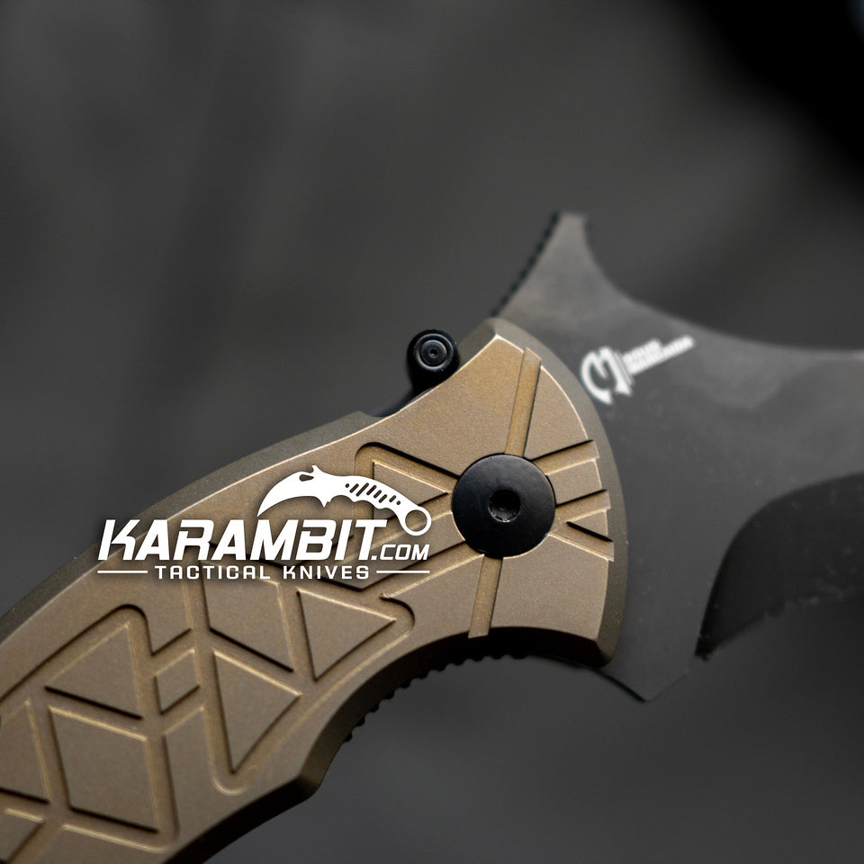 Fox 802 TiPVD Marcaida M390 Titanium Folding Karambit - Emerson Wave