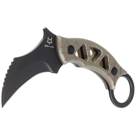 Fox 803 TiPVD Marcaida M390 Titanium Fixed Karambit - Emerson Wave
