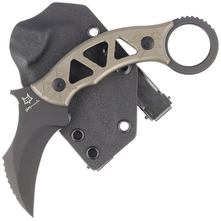 Fox 803 TiPVD Marcaida M390 Titanium Fixed Karambit - Emerson Wave