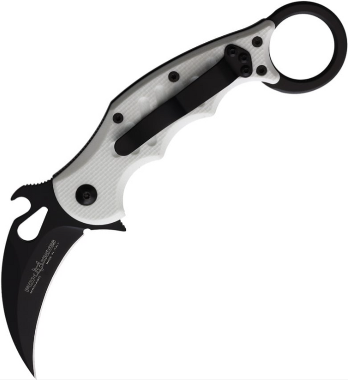 Fox 599 White G10 Folding Karambit - Emerson Wave