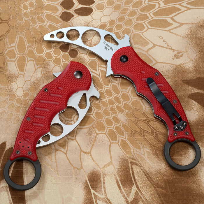 Fox 479 Red G10 Training Karambit - Emerson Wave (FX479-TK)