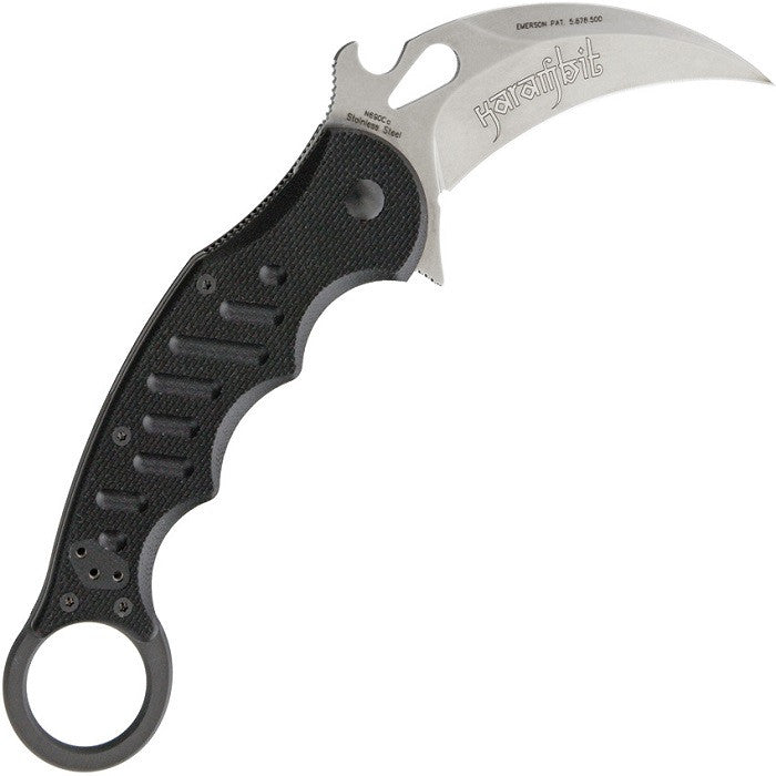 Fox 479 Stonewashed Black G10 Folding Karambit - Emerson Wave (FX479SW)