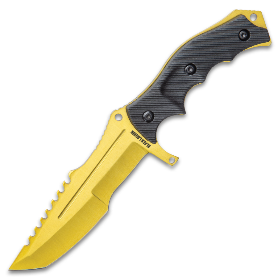 Solar Gold Fixed Blade Knife Set | Black Legion (BV573)