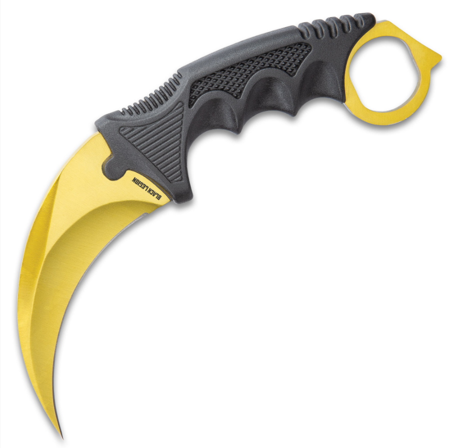 Solar Gold Fixed Blade Knife Set | Black Legion (BV573)