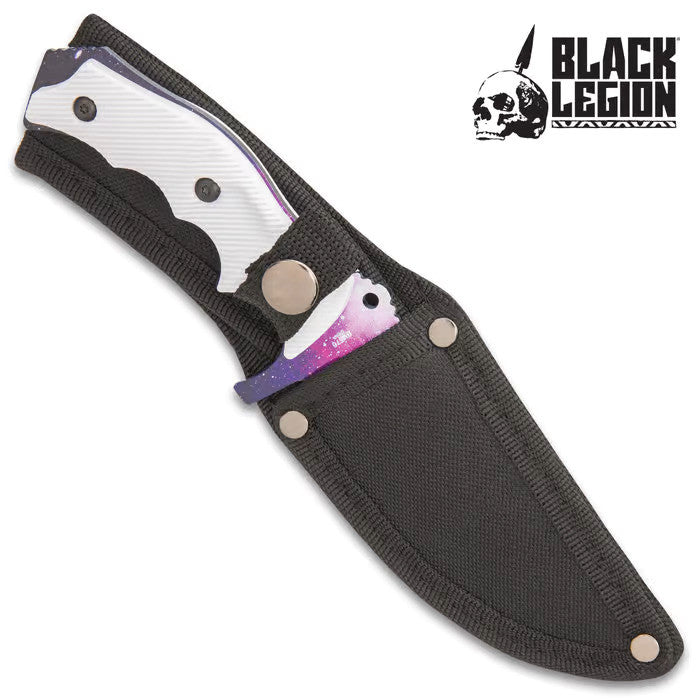 White Galaxy Fixed Blade Knife Set | Black Legion (17 BV576)