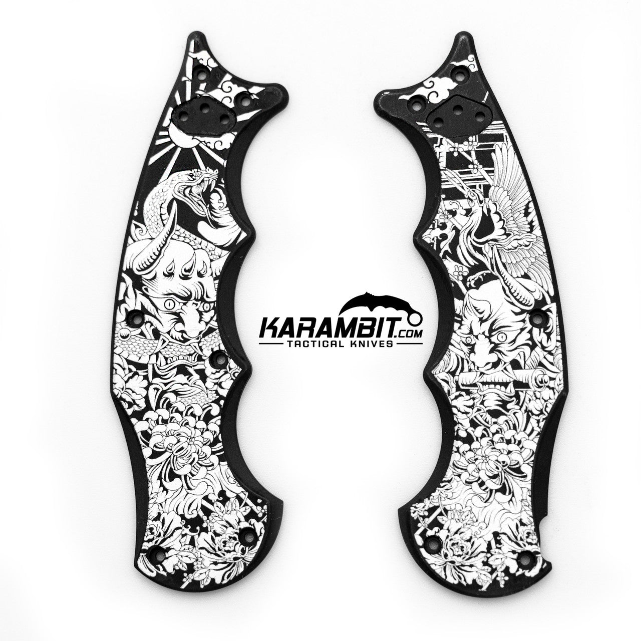 Fox EVO Handle Set - Rising Snake & Crane (FX-EVO-H-AL-Rising)