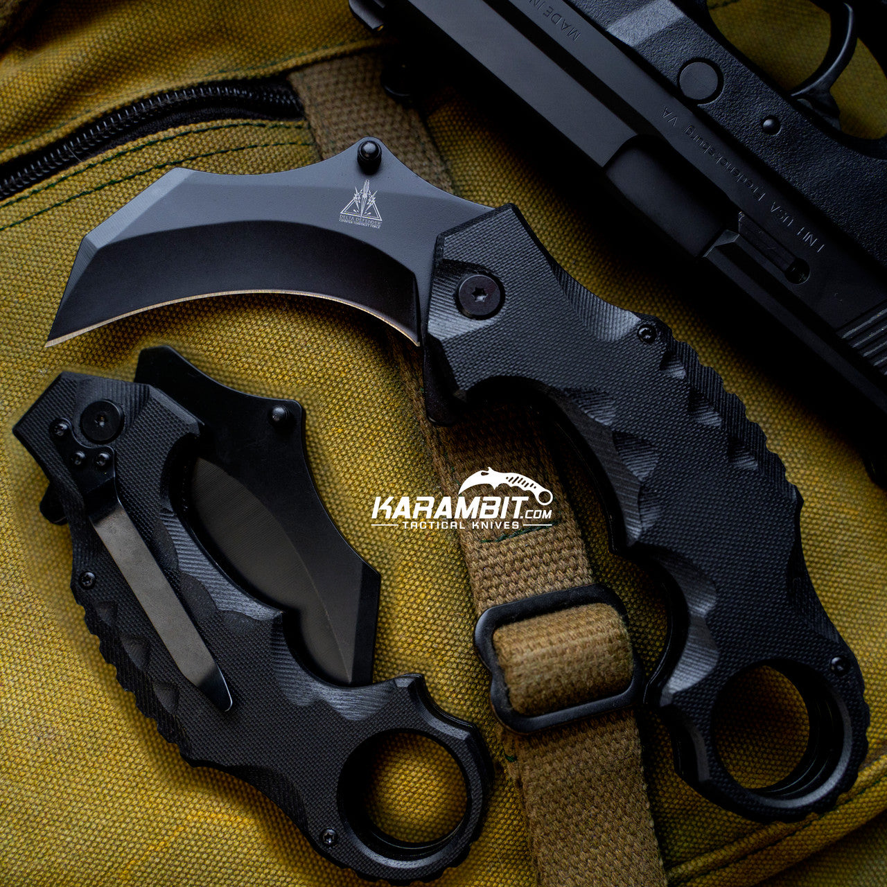 Delta Defender Liner Lock Assisted Opening Black Karambit (BK4267)