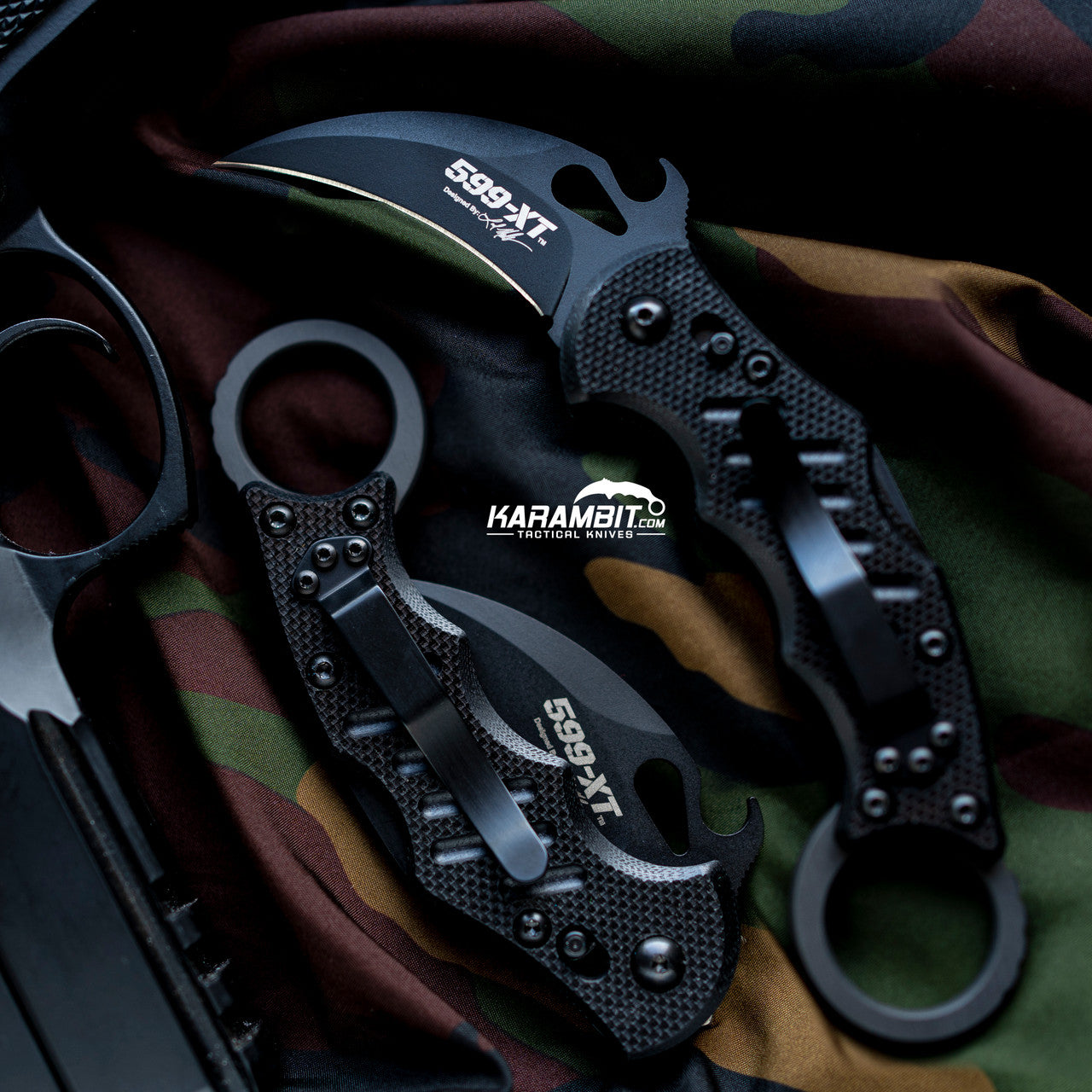 Fox 599XT Black G10 Folding Karambit - Emerson Wave (FX599XT)