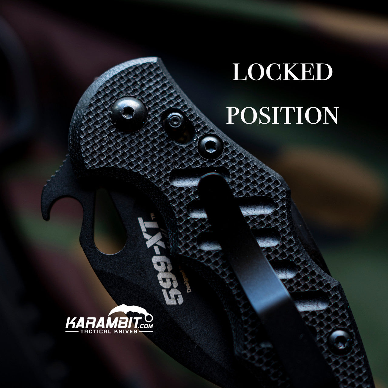 Fox 599XT Black G10 Folding Karambit - Emerson Wave (FX599XT)