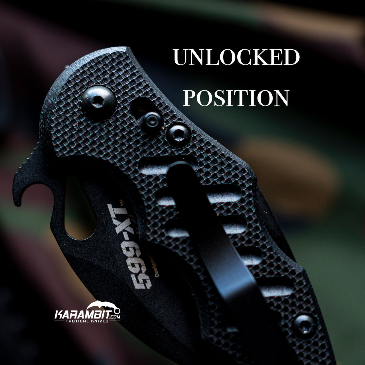 Fox 599XT Black G10 Folding Karambit - Emerson Wave (FX599XT)