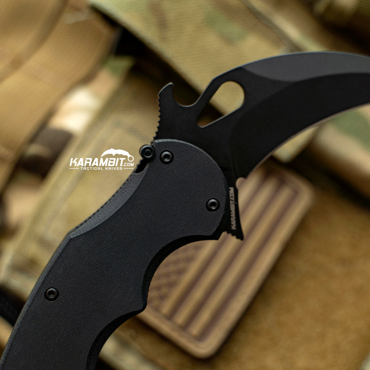 Fox 479 EVO Black G10 Folding Karambit - LAWKS (Fx479EVOBlkG10)