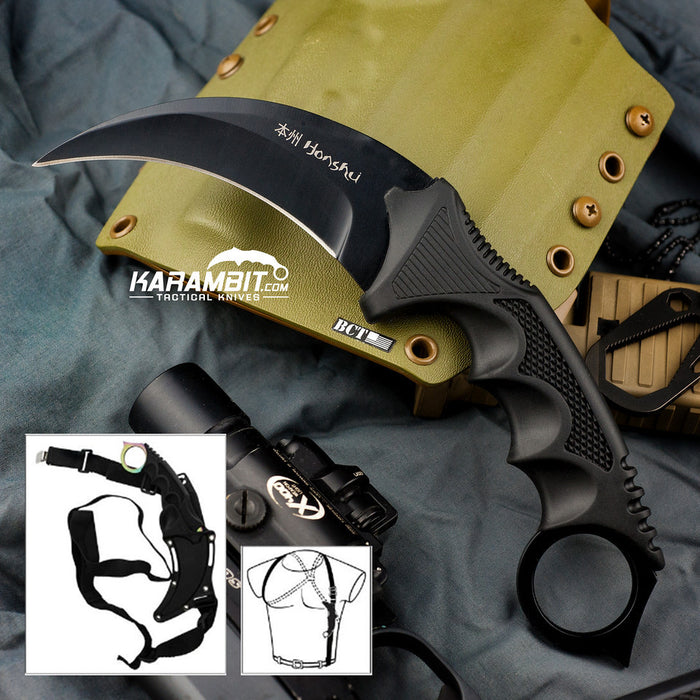 Honshu Black Kerambit w/Shoulder Harness (UC2791)