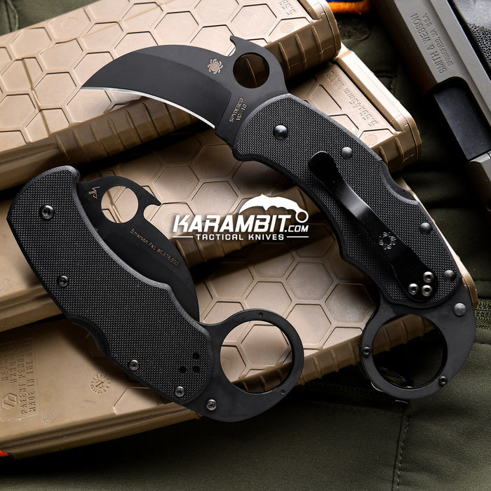 Spyderco Black Karahawk Karambit - Emerson Wave (C170GBBKP)