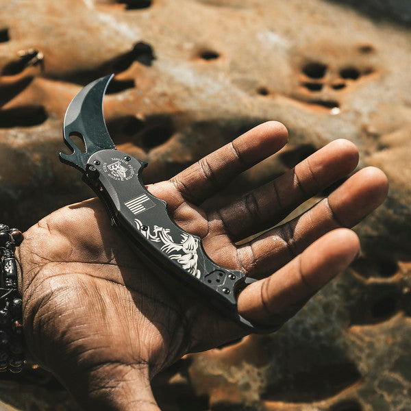 Fox 479 EVO The Protector Talon G10 Folding Karambit - LAWKS (FX-EVO-479-Prtctr-Alum)