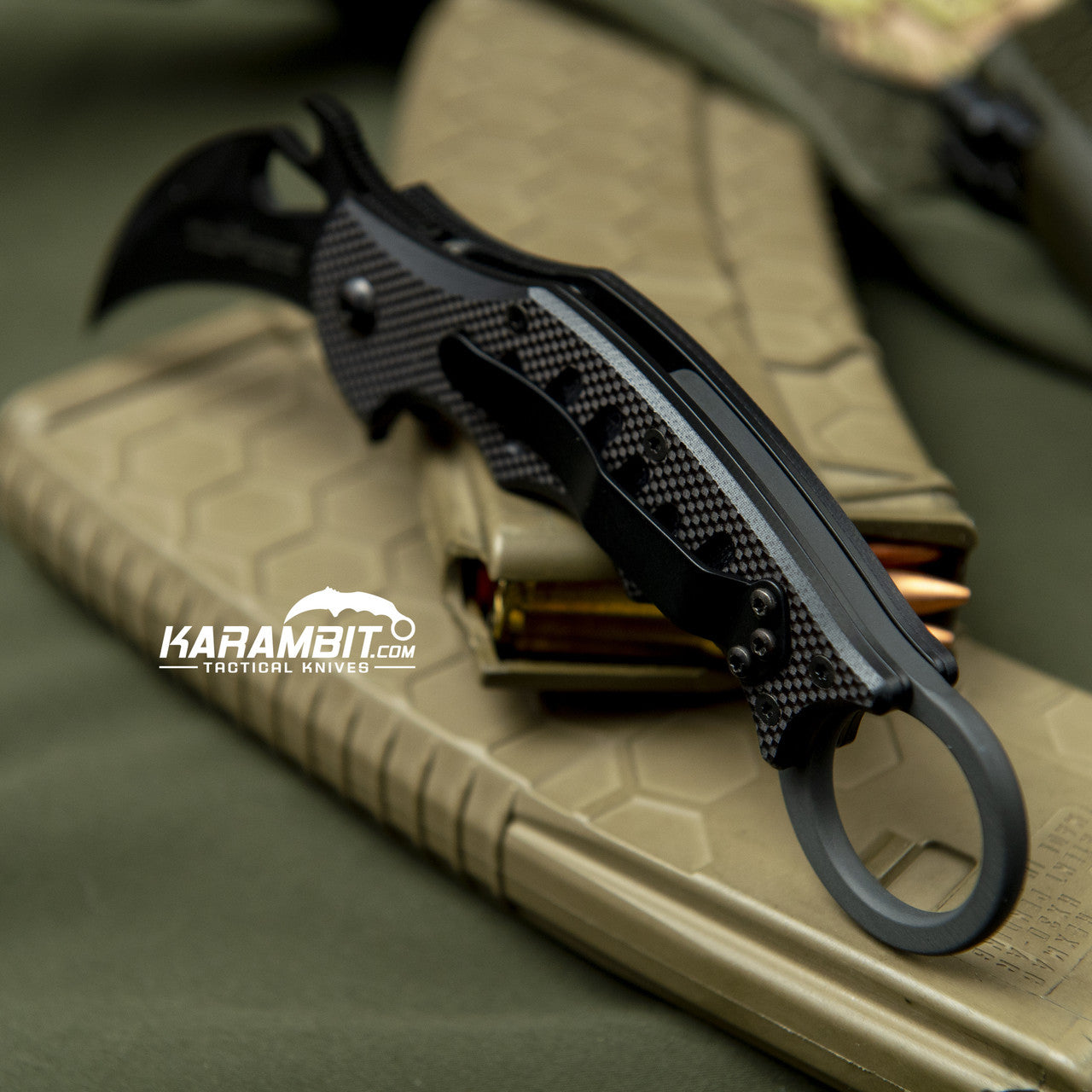 Fox 599 Black G10 Folding Karambit - Emerson Wave (FX599)