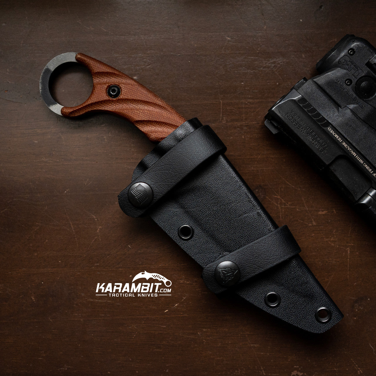 TOPS C.U.T. 4.0 Micarta Fixed Karambit Camo (TPCUT40C)