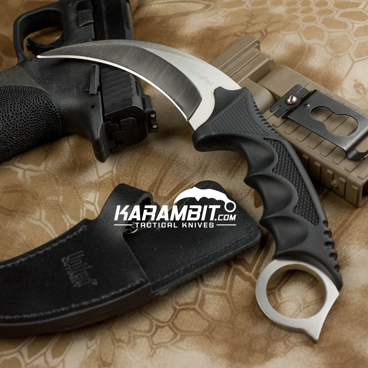 Honshu Silver Kerambit w/Boot Sheath (UC2786)