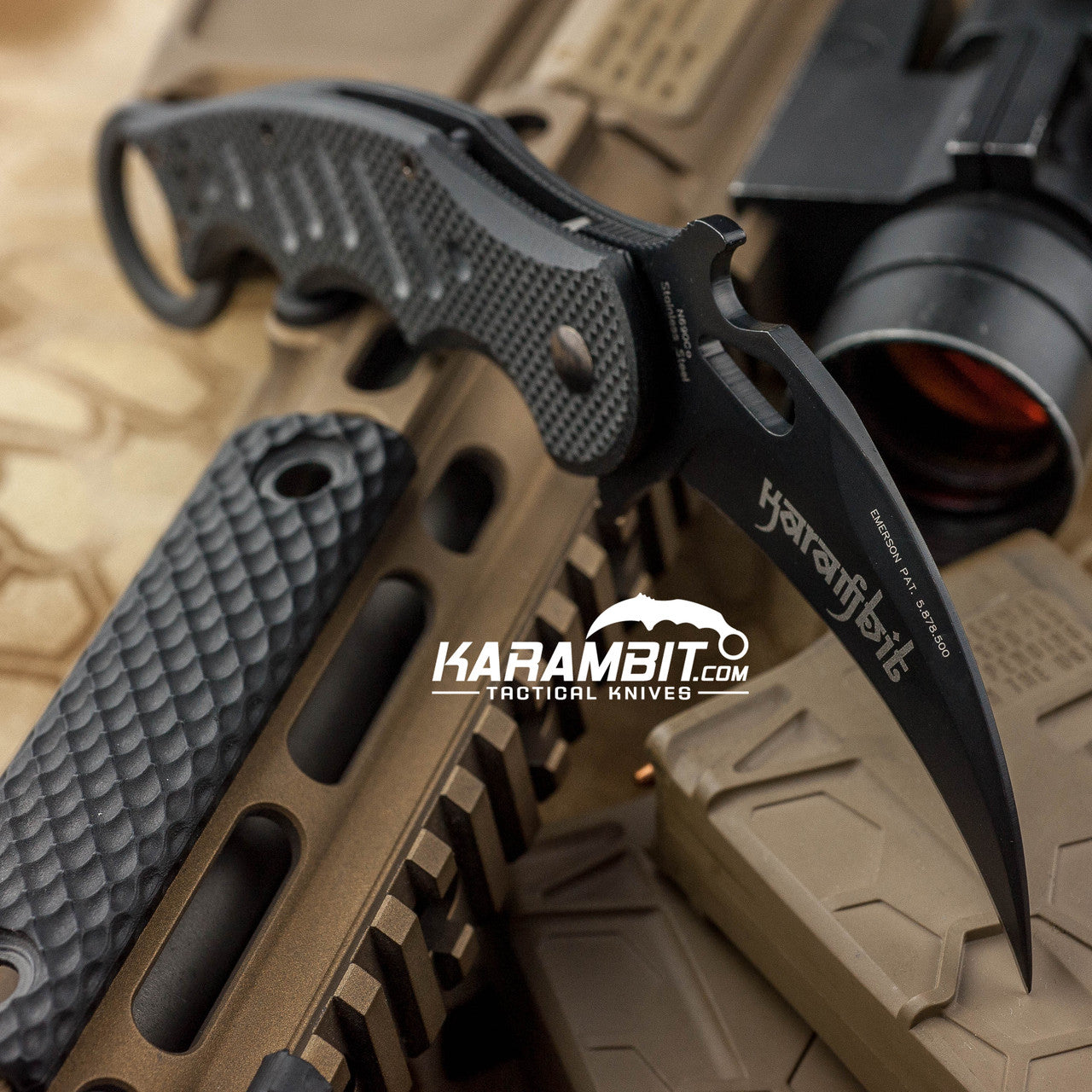 Fox 479 Black G10 Folding Karambit - Emerson Wave (FOX479)