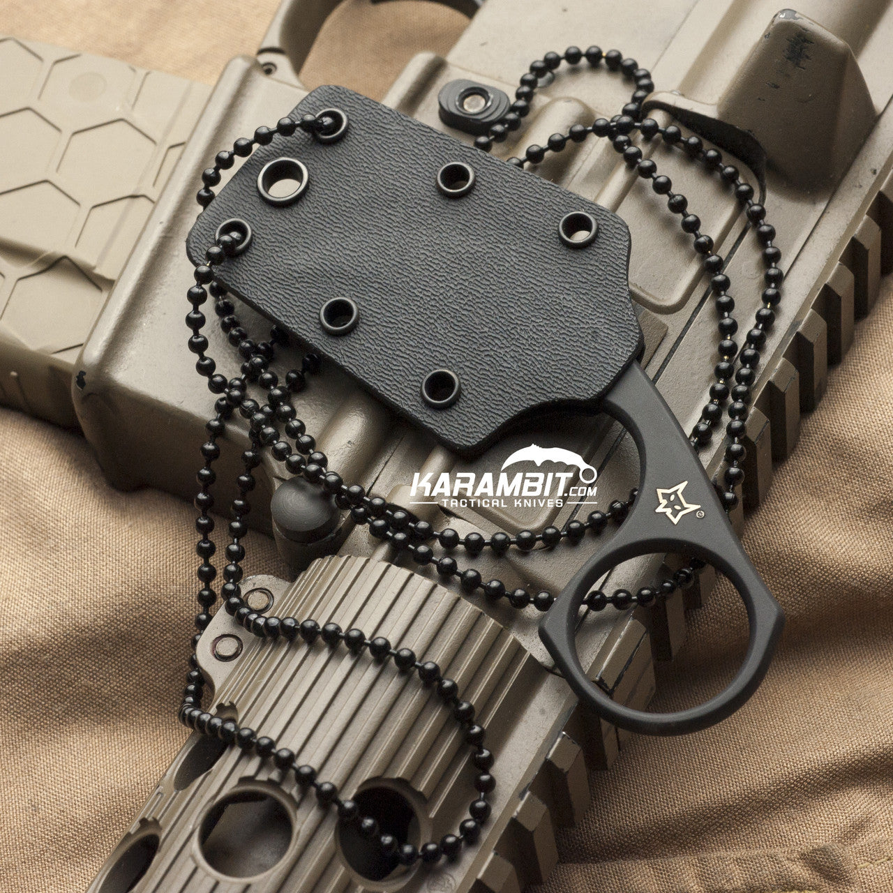 Bastinelli Black Cerakote Diagnostic Neck Knife (BastiDiagnosticNeckBlack)