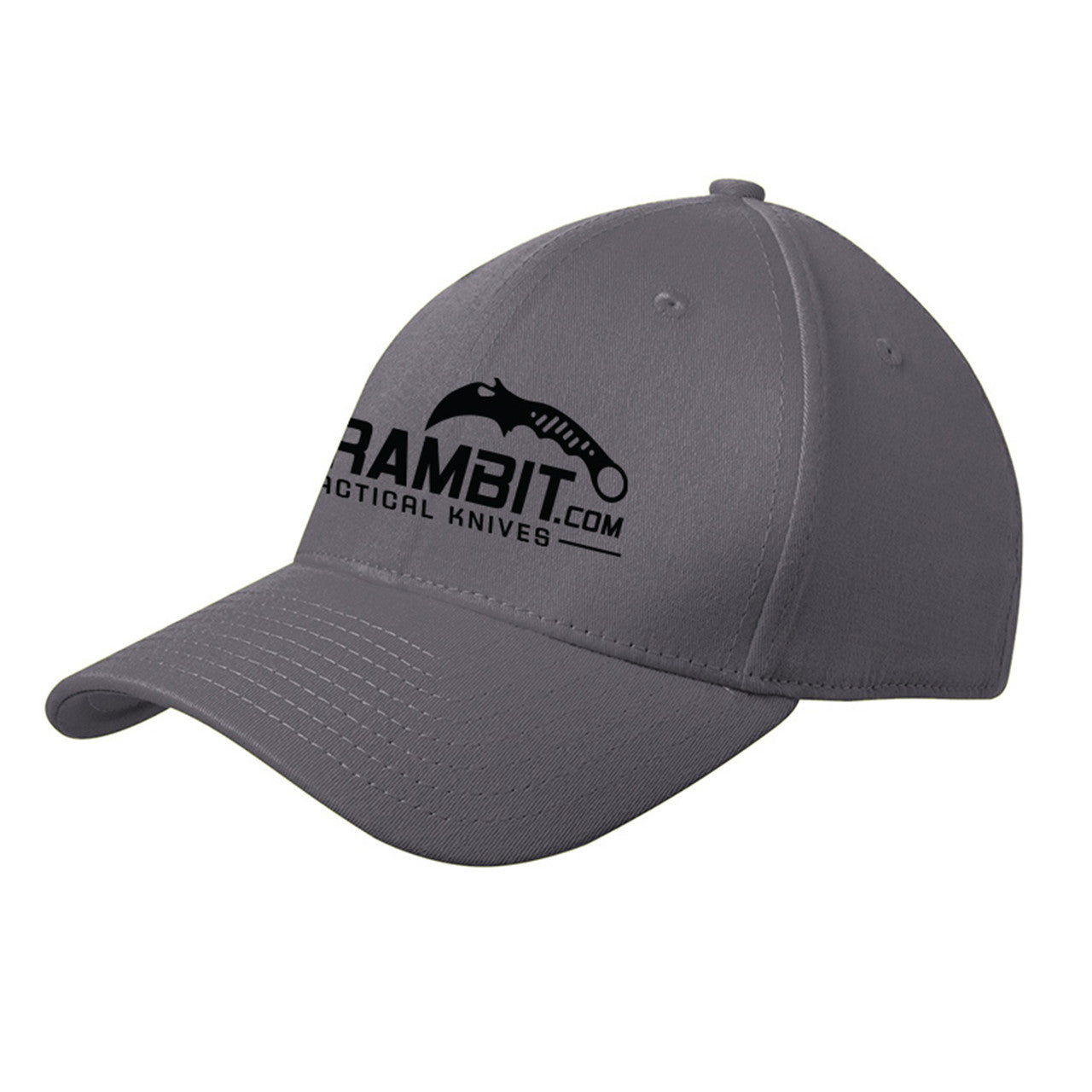 Karambit.com New Era® - Structured Stretch Cotton Hat - Graphite -  view 2. (KbitHat-GRAPHITE)