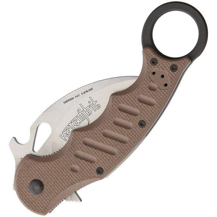 Fox 479 Stonewashed Dark Earth G10 Folding Karambit - Emerson Wave (FX479ESW)