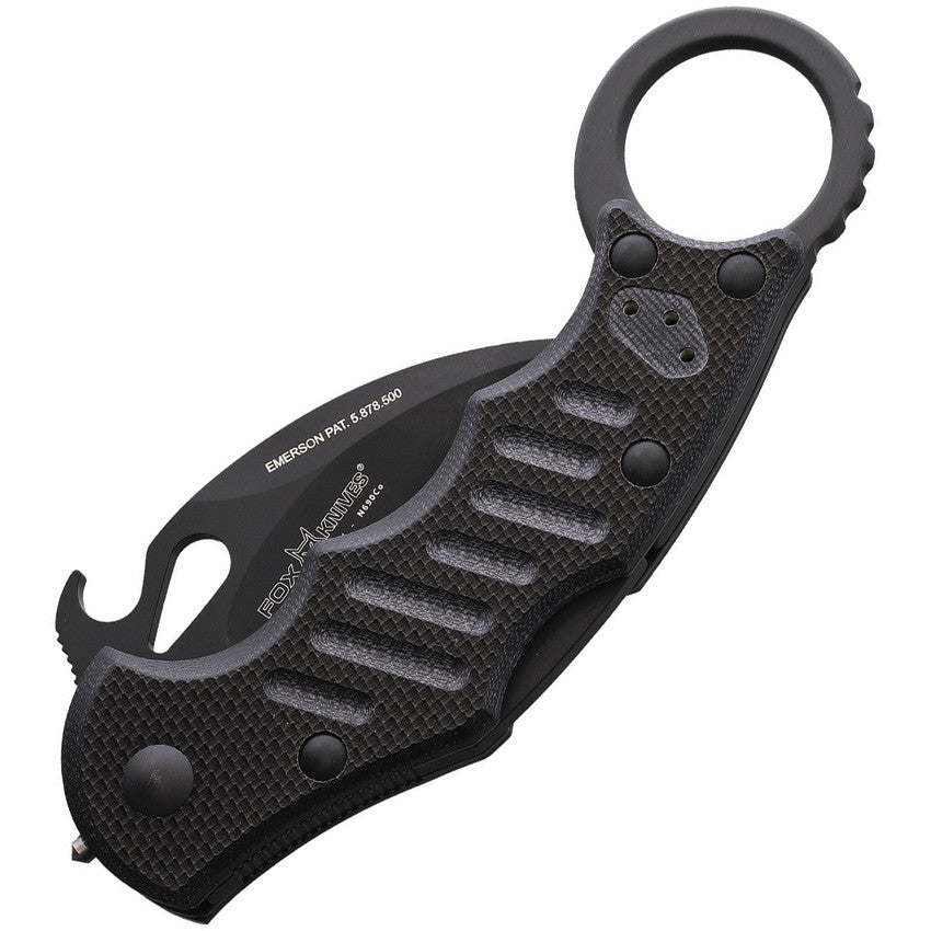 Fox 599XTS G10 Black Folding Karambit - Emerson Wave (FX599XTS)
