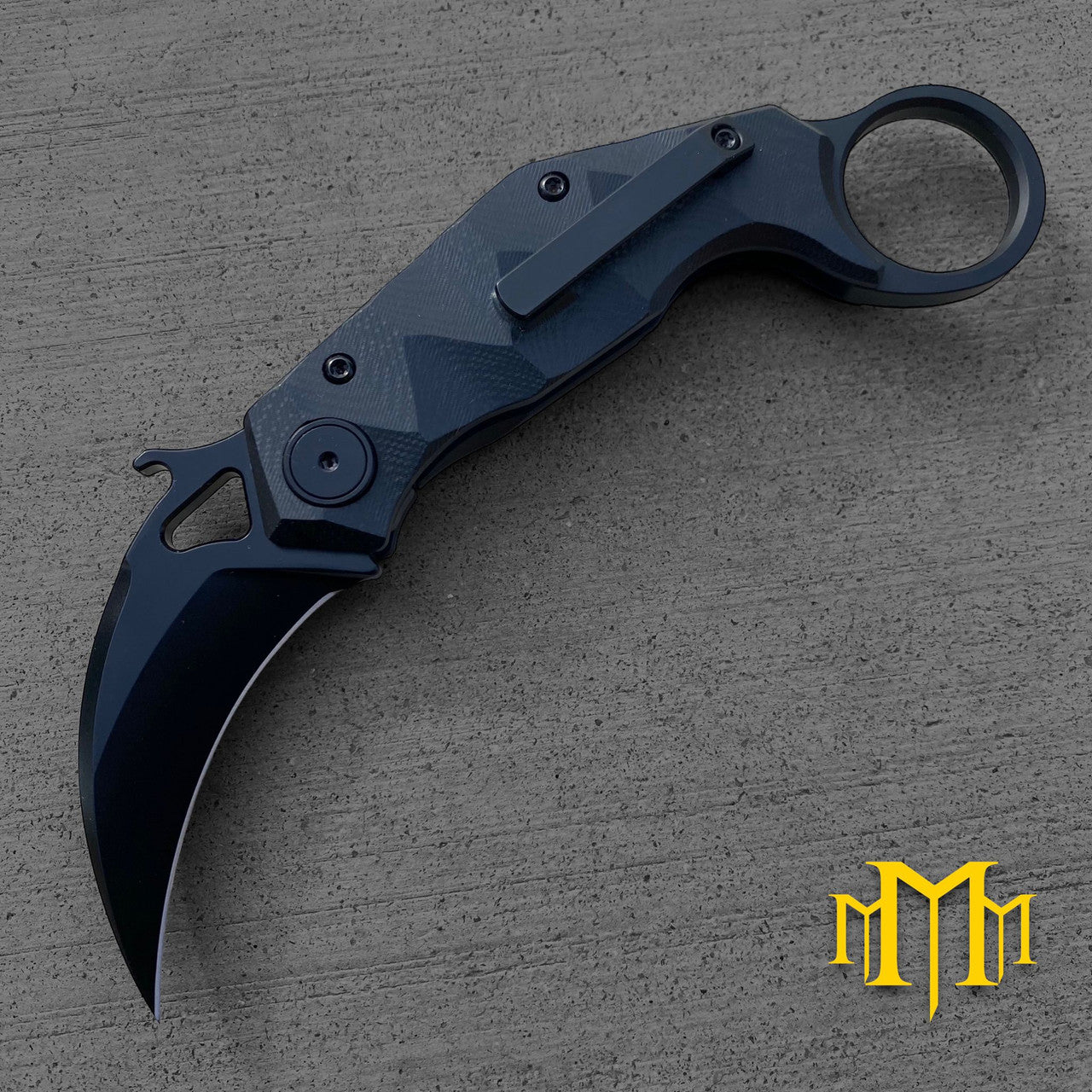 UDT Knives CPMD2 Black Folding Karambit (UDTCPMD2BlkKbt)