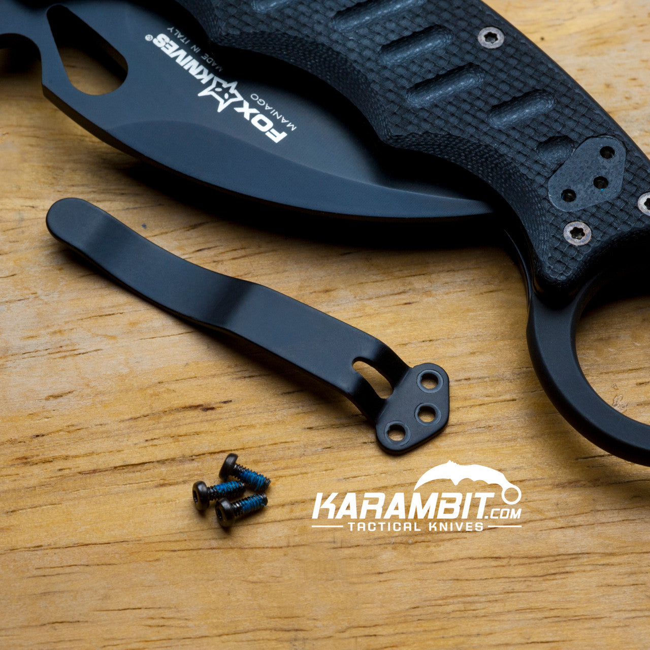 Fox Karambit Replacement Pocket Clip (FoxPocketClipKit)
