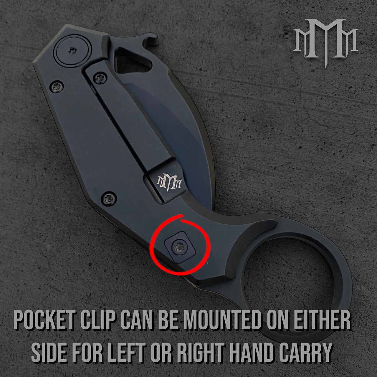 UDT Knives CPMD2 Black Folding Karambit (UDTCPMD2BlkKbt)