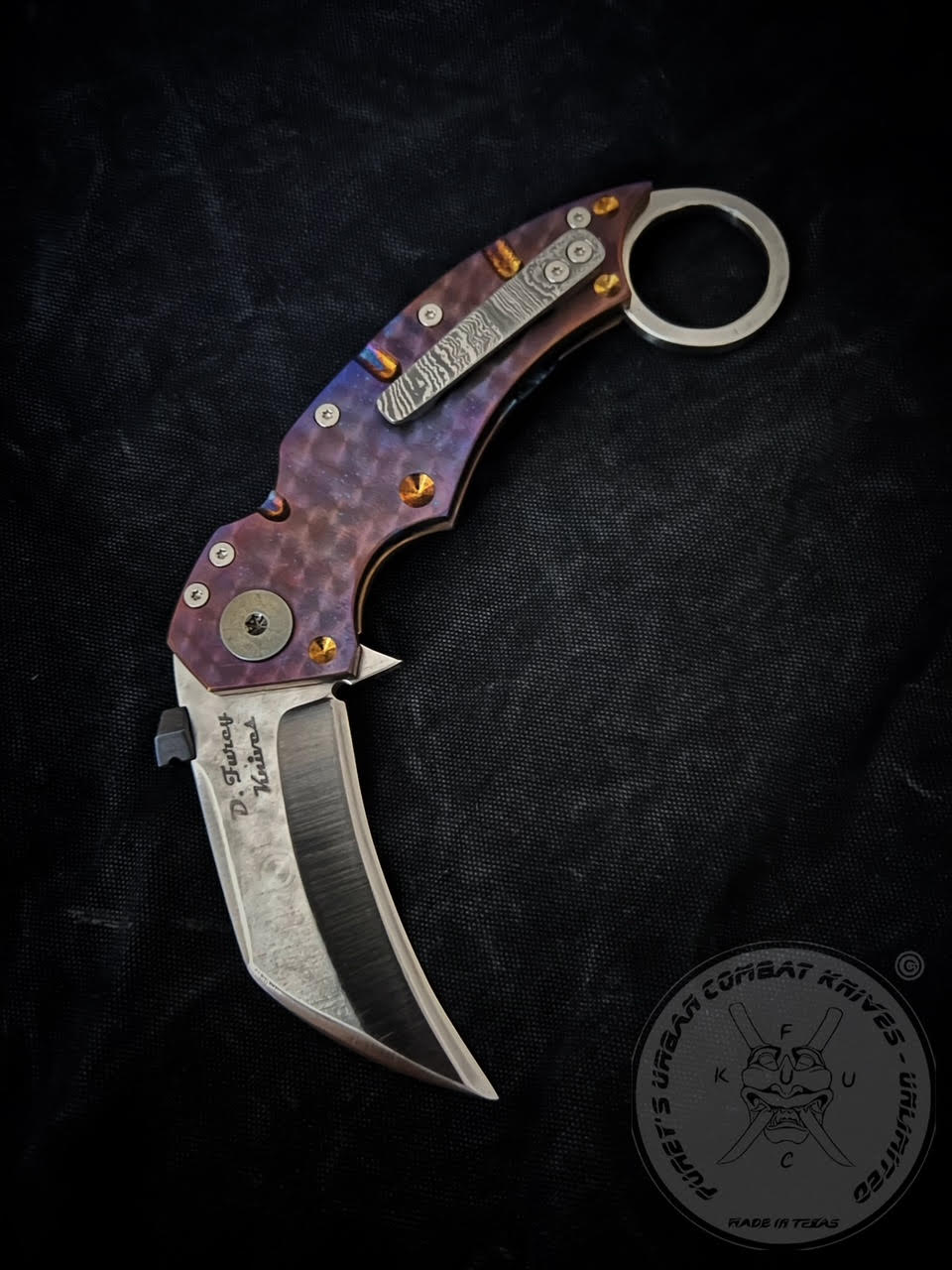 Furey's Bushi Jeweled Anodized Karambit - Ripper Opener