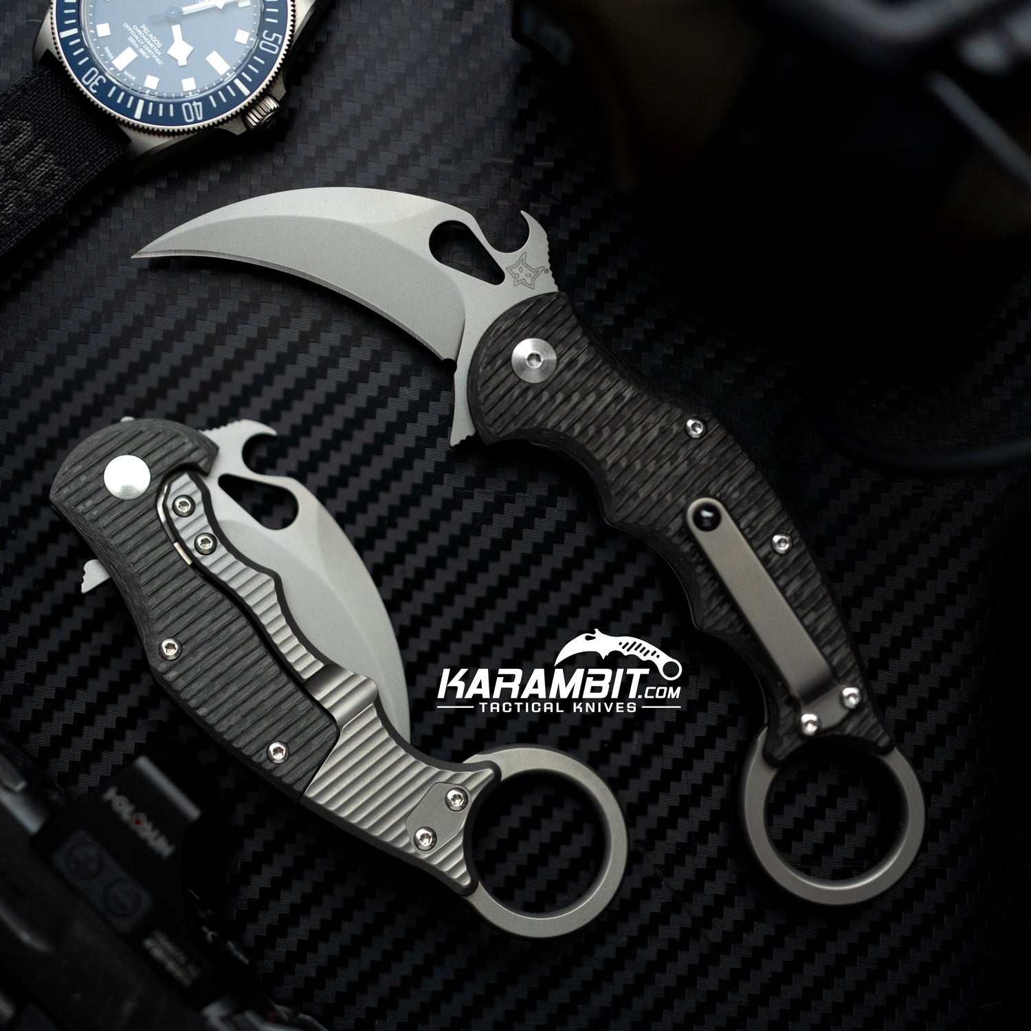 Fox 599TicS Folding Karambit - Emerson Wave