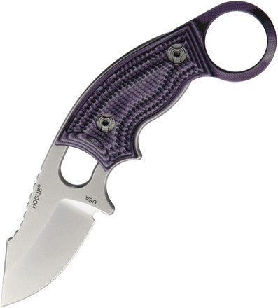 Hogue EX-F03 Purple Tumbled Clip Point Fixed Karambit