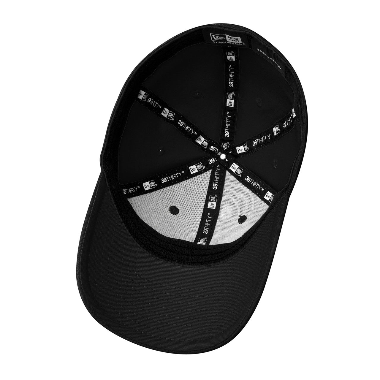 Karambit.com New Era® - Structured Stretch Cotton Hat - Black - inside view. (KbitHat-BLK)