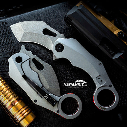 Revo Knives Silver Rhino Karambit