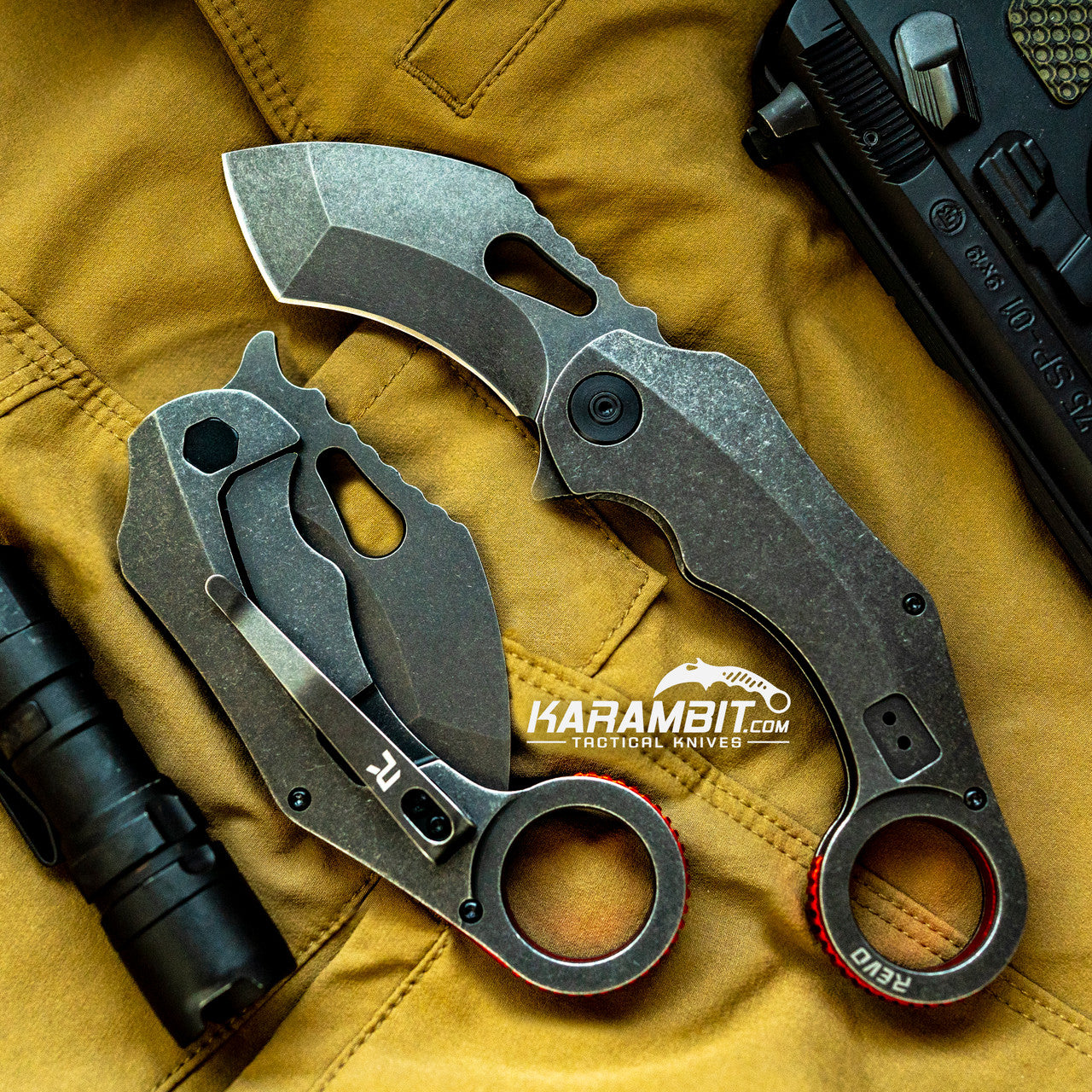 Revo Knives Black K9 Karambit (REVRhnoBLK)