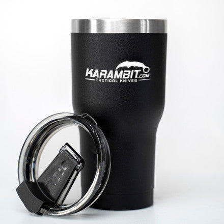 Karambit.com Logo RTIC Black 20oz Laser Engraved Cup