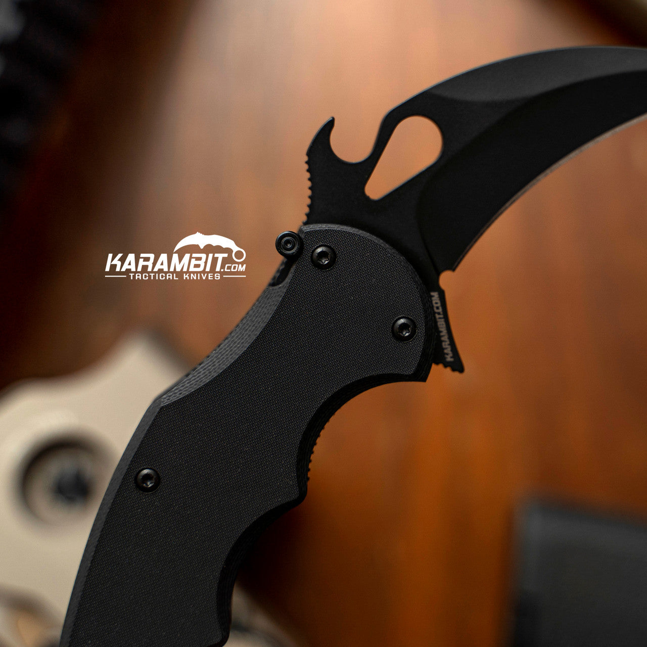 Fox 599 EVO Black Aluminum Folding Karambit - LAWKS (FX-EVO-599-Alum-B)