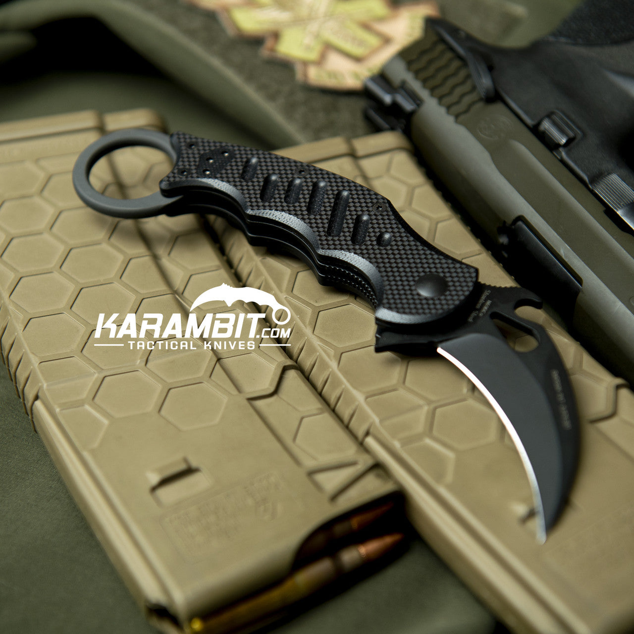 Fox 599 Black G10 Folding Karambit - Emerson Wave (FX599)