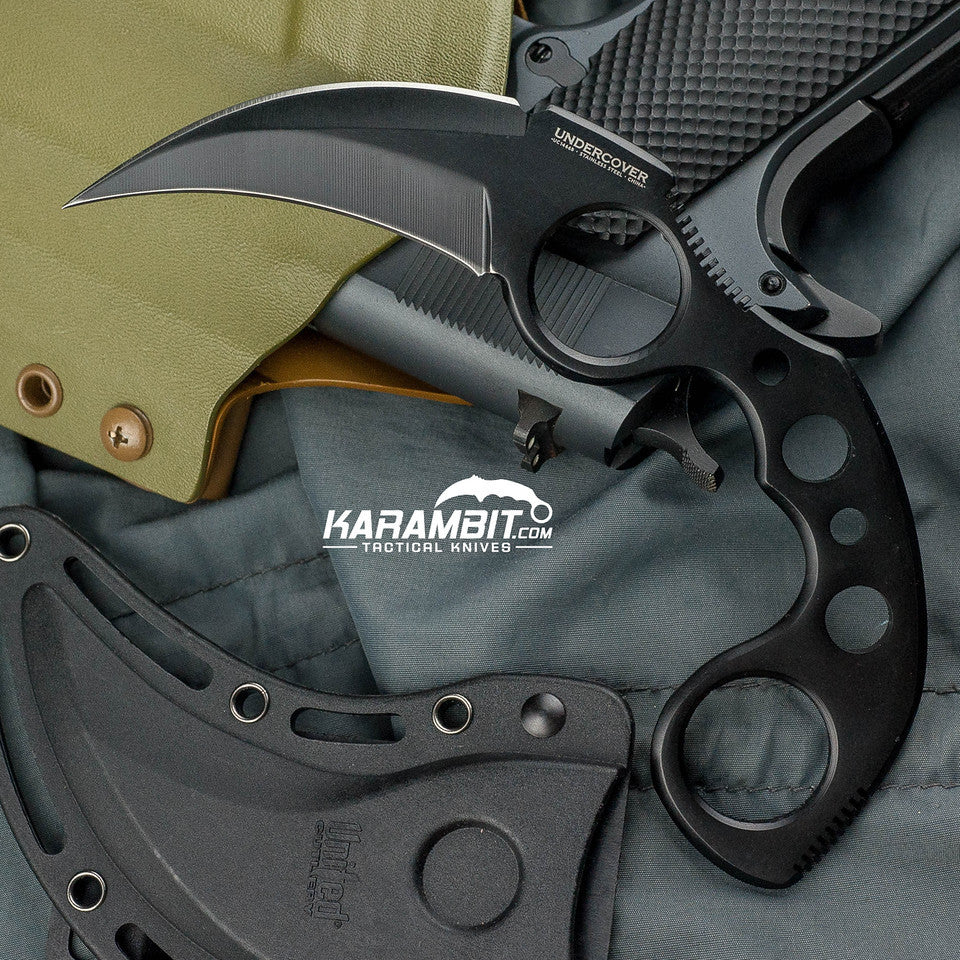 Black Undercover Karambit w/Sheath (UC1466B)