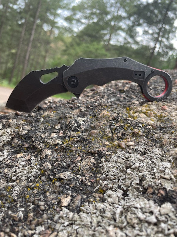 Revo Knives Black K9 Karambit (REVRhnoBLK)